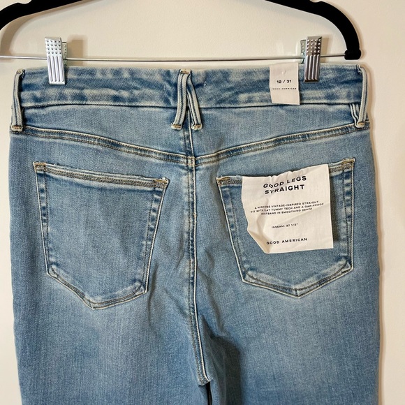 Good American High Rise Light Blue Jeans - Picture 4 of 6